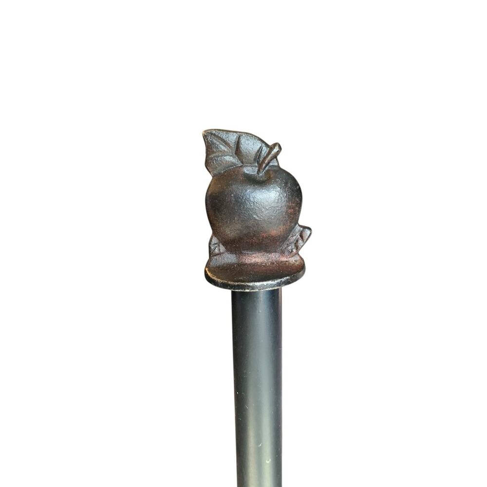 Apple Cast Iron Paper Towel Holder Farmhouse Kitchen Decor 15" Freestanding - Picture 4 of 11